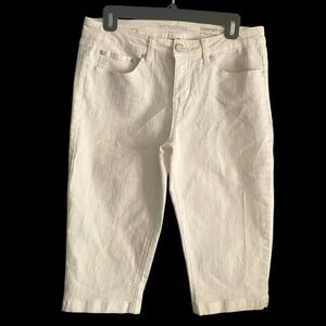 Sound/Style Women’s White Denim 100% Cotton Bermuda Shorts Size 10